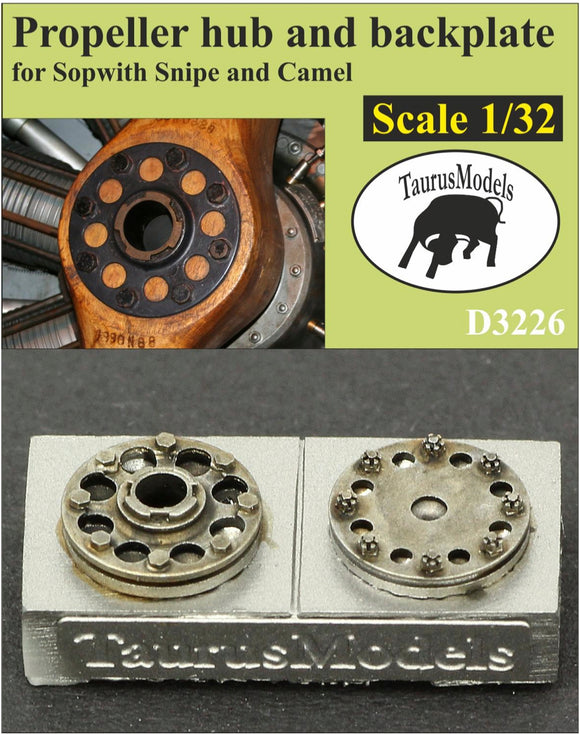 D3226 Propeller hub and backplate for Sopwith Snipe and Camel 1/32 by TAURUS