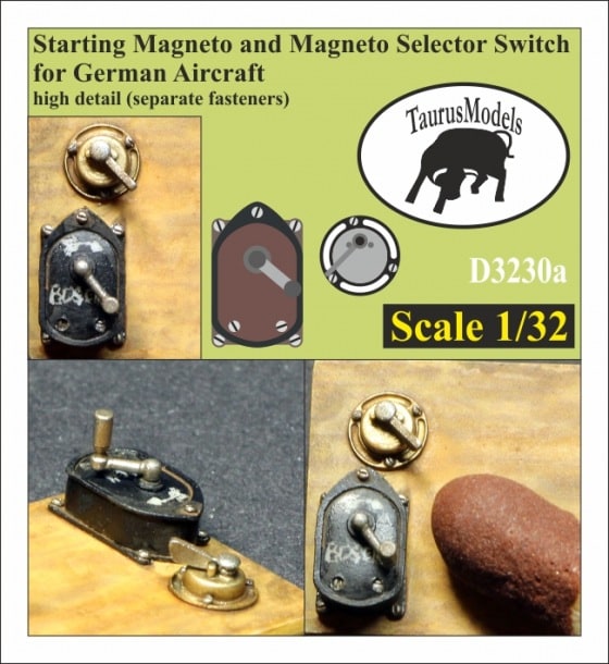 D3230a Starting Magneto and Magneto Selector Switch for German Aircraft - high detail 1/32 by TAURUS