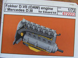 672223 Fokker D.VIIF (OAW) engine / Mercedes D.IIIa for Eduard Kit 1/72 by EDUARD