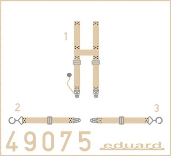 49075 SSW D.III seatbelts SUPERFABRIC for Eduard kit. 1/48 by EDUARD