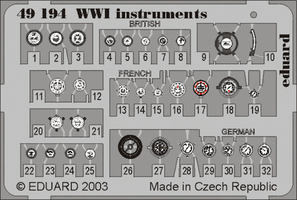 49194 WWI Instruments 1/48 by EDUARD