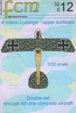 32-012 4 colors Lozenge - upper surfaces 1/32 by FCM