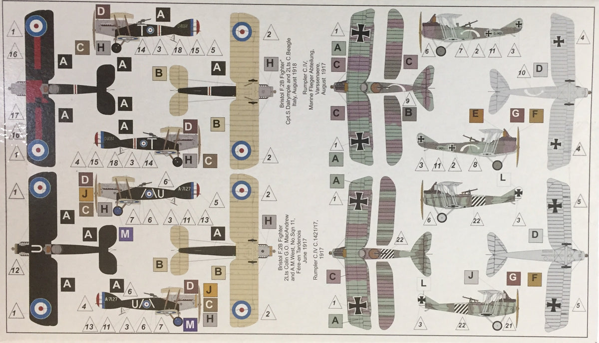 14422 BRISTOL F2B vs RUMPLER C.IV 1/144 by VALOM – Greentail Models