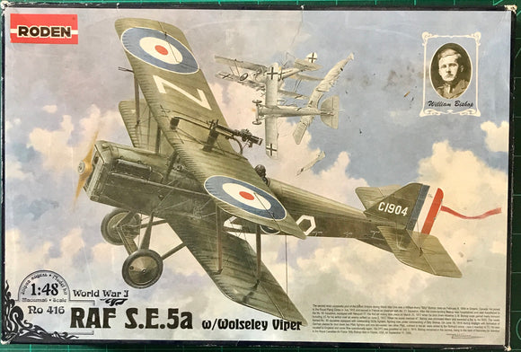 416 S.E.5a w/Wolseley Viper 1/48 by RODEN (2nd Hand)