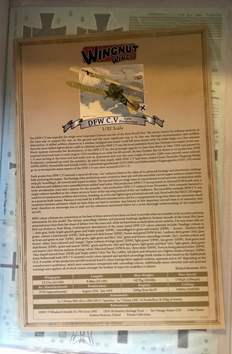 32057 DFW C.V (Late) 1/32 by WINGNUT WINGS – Greentail Models