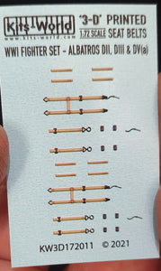 KW3D172011 Albatros D.II, D.III & D.V(a) seatbelts 1/72 by KITS-WORLD