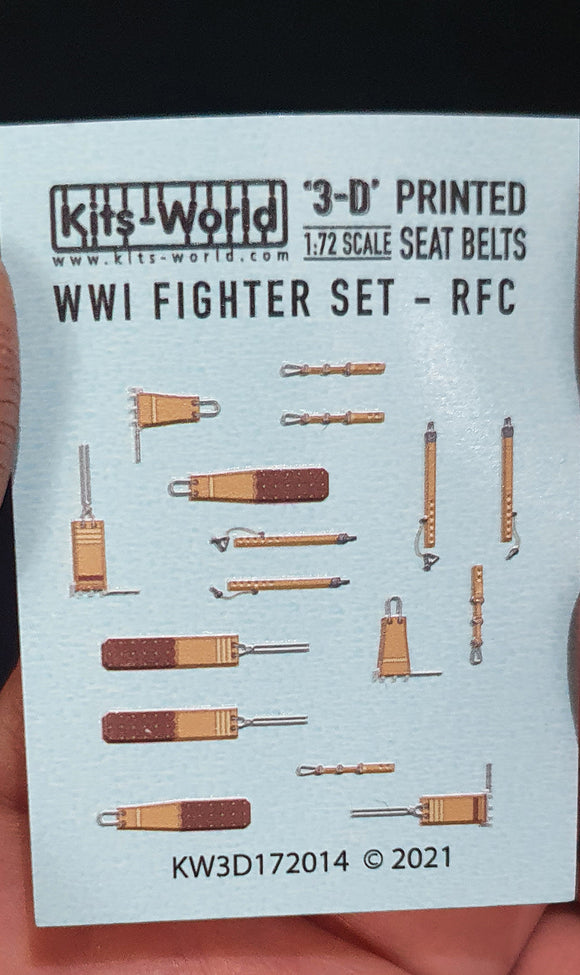 KW3D172014 WWI Fighter Setbelts - RFC 1/72 by KITS-WORLD