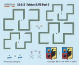 32-017 Fokker D.VII Part 2. 1/32 by LIFELIKE