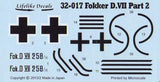 32-017 Fokker D.VII Part 2. 1/32 by LIFELIKE