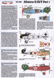 48-039 Albatros D.III/V Part 1. 1/48 by LIFELIKE