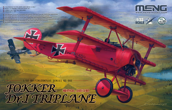 QS-002 FOKKER Dr.1 Triplane 1/32 by MENG Models