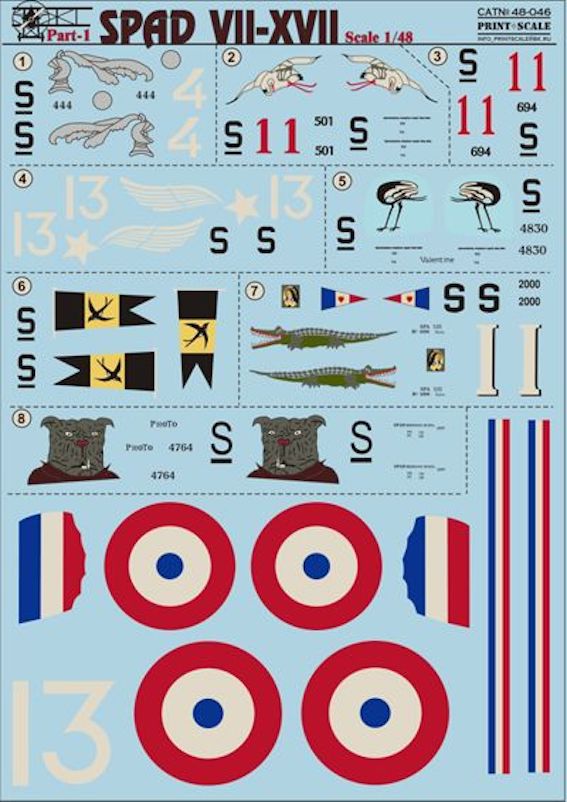 48-046 SPAD VII-XIII Part 1. 1/48 by PRINT SCALE