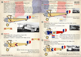 72-257 French Nieuport 10, 11 and 16 Aces of WWI. 1/72 by PRINT SCALE