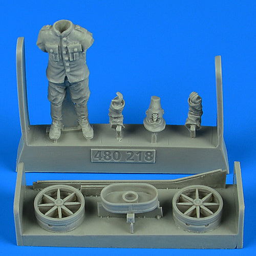 480218 German or Austro-Hungarian WWI Aircraft Mechanic with hand cart 1/48 by AEROBONUS
