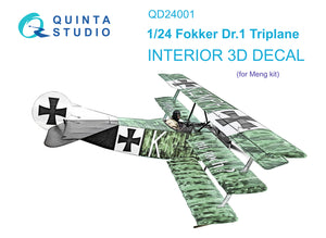 QD24001 Fokker Dr.I Triplane interior 1/24 by QUINTA STUDIO