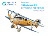 QD32085 Albatros D.V interior 3D Decal 1/32 by QUINTA STUDIO
