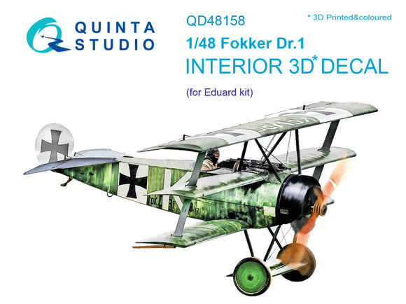 QD48158 Fokker Dr.1 Triplane interior 1/48 by QUINTA STUDIO