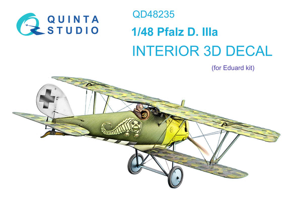 QD48235 Pfalz D.IIIa 3D printed detail decals 1/48 by QUINTA STUDIO