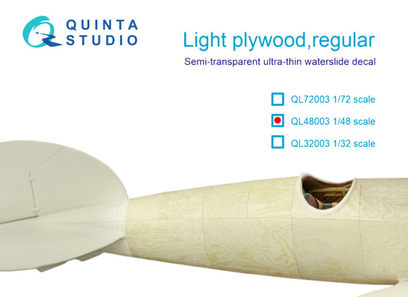 QL48003 Light Plywood, regular 1/48 by QUINTA STUDIO