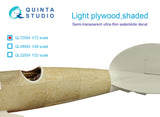 QL72004 Light plywood, shaded 1/72 by QUINTA STUDIO