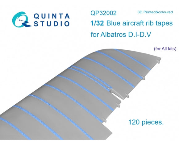 QP32002 Blue rib tapes for Albatros D.I-D.V 3D 1/32 by QUINTA STUDIO