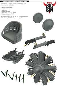 SIN 64890 Sopwith Camel Bentley Engine (6 detailing sets) 1/48 by EDUARD