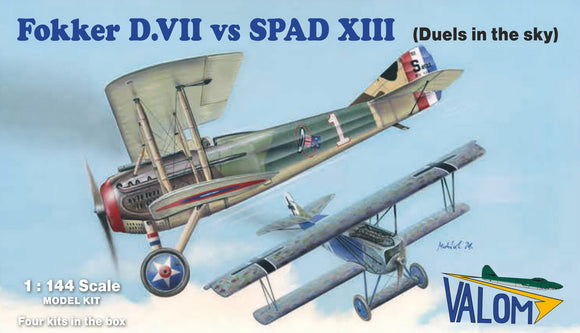 14419 FOKKER D.VII vs SPAD XIII (Duels In The Sky) 1/144 by VALOM