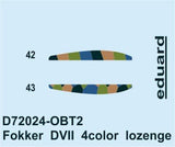 D72024 Fokker D.VII 4 Color Lozenge 1/72 by EDUARD