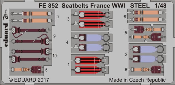FE852 SEATBELTS FRANCE WWI 1/48 by EDUARD