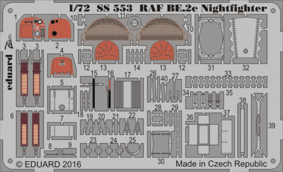 SS553 RAF BE.2c NIGHTFIGHTER for Airfix kits 1/72 by EDUARD